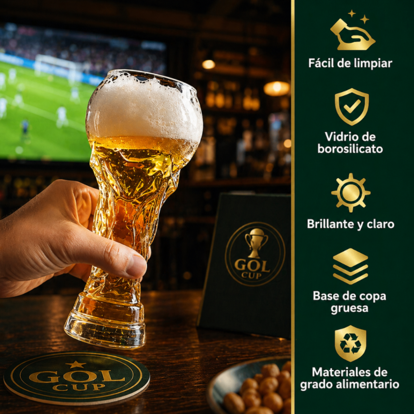 Vaso de Cristal Copa del Mundo